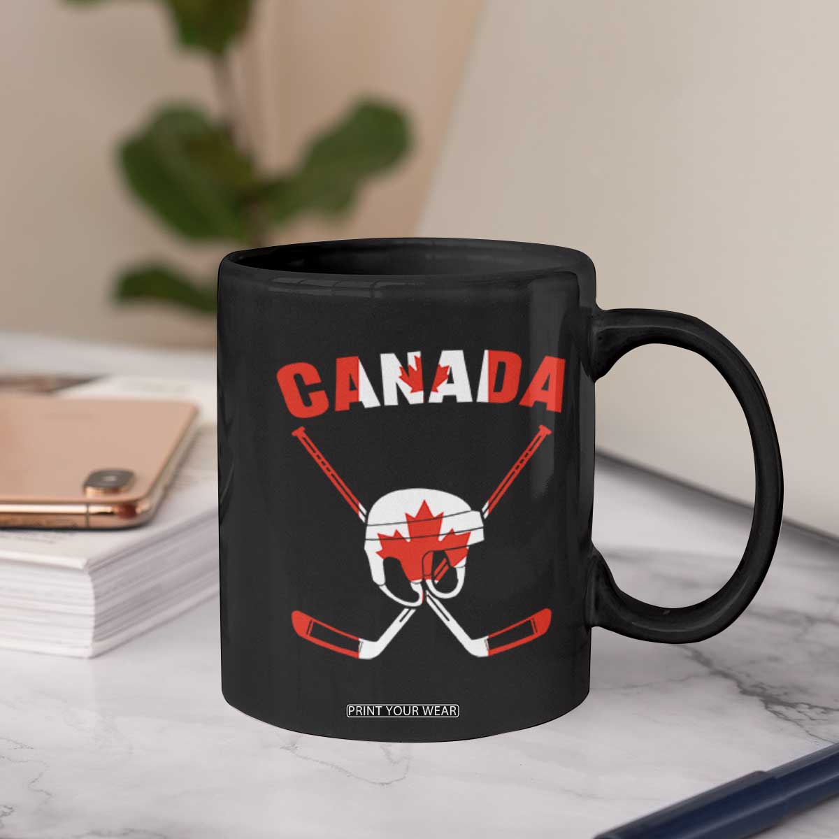 Canada Hockey Fan Ice Hockey Gear Red White Gift Coffee Mug TS12 Print Your Wear