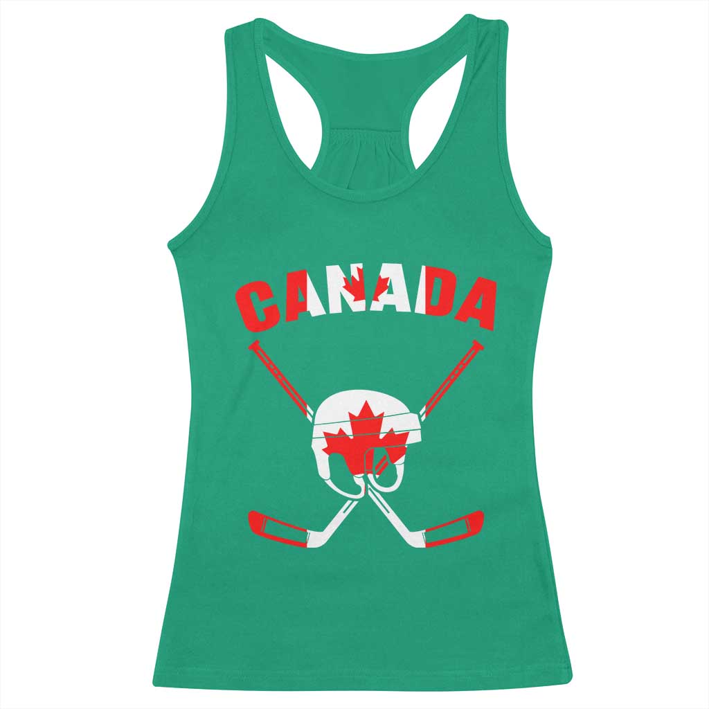 Canada Hockey Fan Ice Hockey Gear Red White Gift Racerback Tank Top TS12 Irish Green Print Your Wear