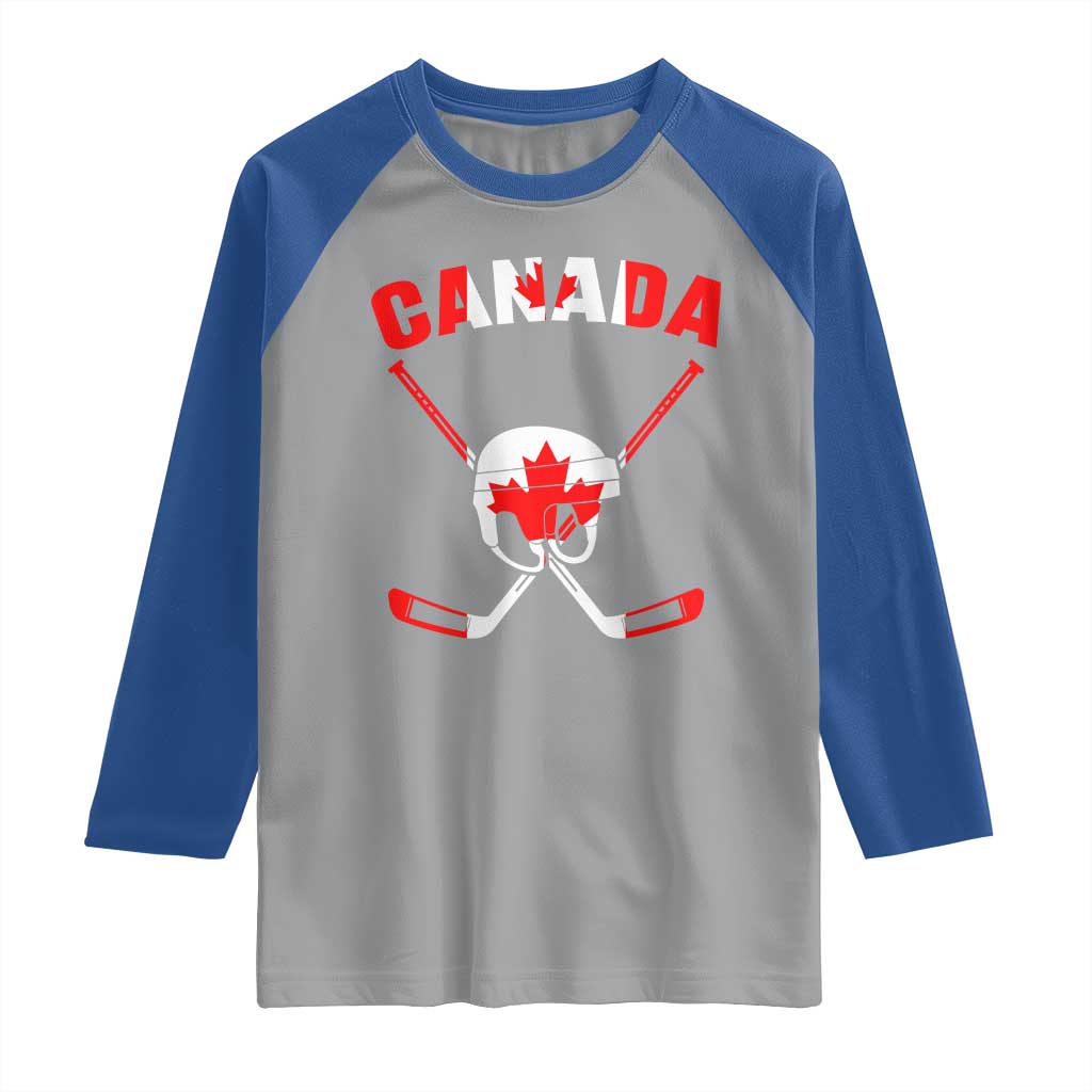 Canada Hockey Fan Ice Hockey Gear Red White Gift Raglan Shirt TS12 Sport Gray Royal Print Your Wear