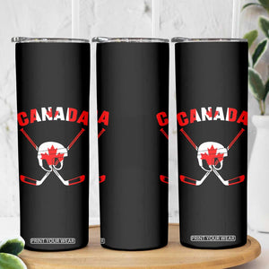 Canada Hockey Fan Ice Hockey Gear Red White Gift Skinny Tumbler TS12 Print Your Wear