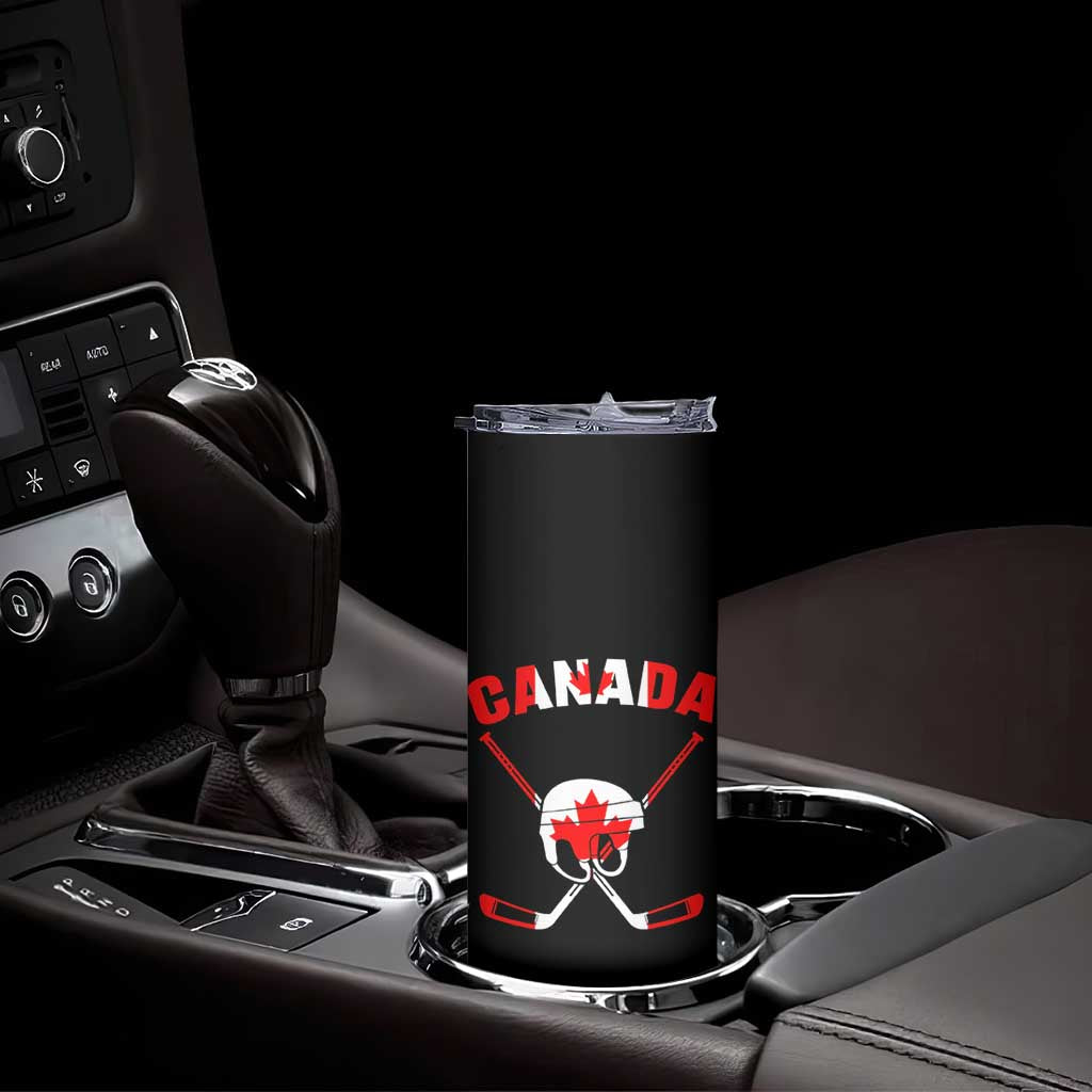 Canada Hockey Fan Ice Hockey Gear Red White Gift Skinny Tumbler TS12 Print Your Wear