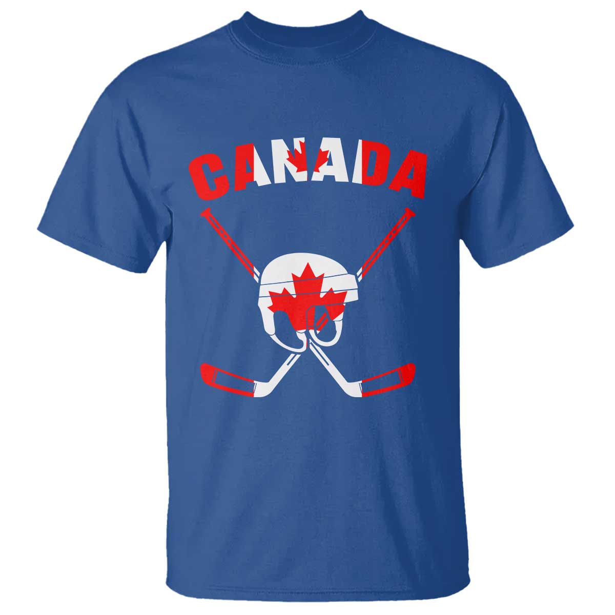 Canada Hockey Fan Ice Hockey Gear Red White Gift T Shirt TS12 Royal Blue Print Your Wear