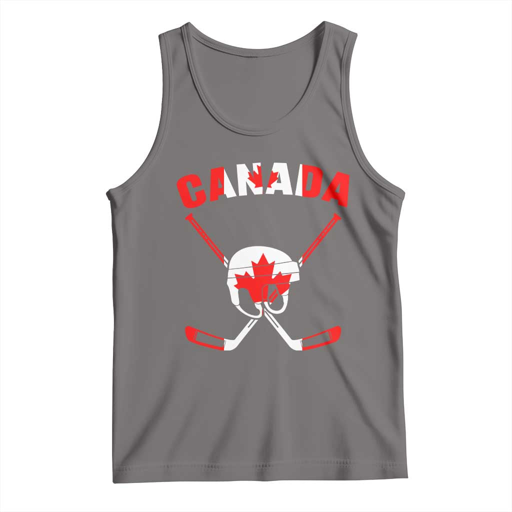 Canada Hockey Fan Ice Hockey Gear Red White Gift Tank Top TS12 Deep Heather Print Your Wear