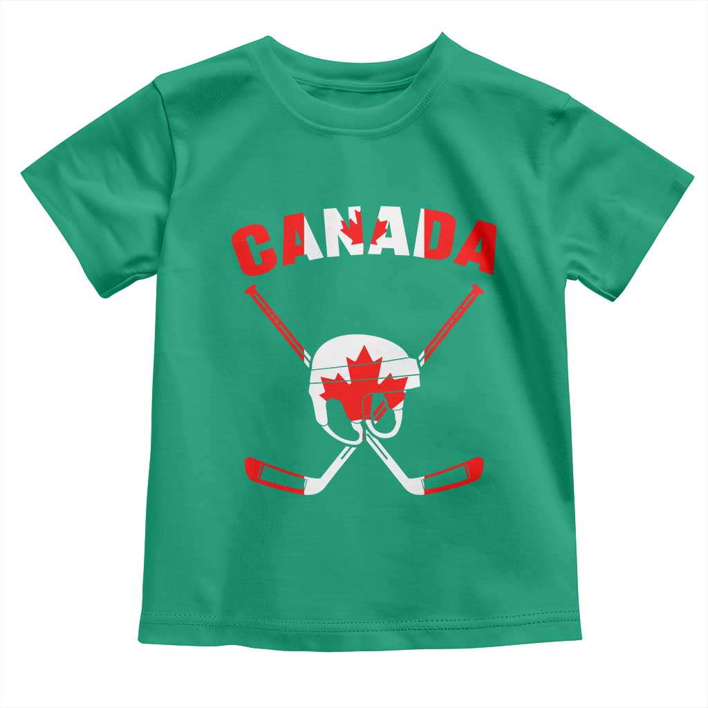 Canada Hockey Fan Ice Hockey Gear Red White Gift Toddler T Shirt TS12 Irish Green Print Your Wear