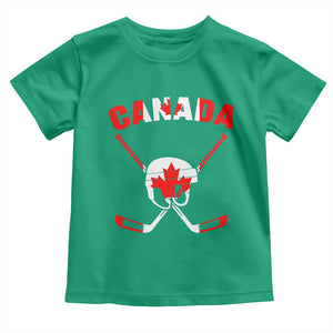 Canada Hockey Fan Ice Hockey Gear Red White Gift Toddler T Shirt TS12 Irish Green Print Your Wear