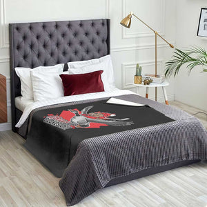 Elbows Up Gloves Off Throw Blanket Canadian Ice Hockey Beaver Gift TS12 Print Your Wear