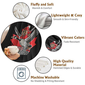 Elbows Up Gloves Off Throw Blanket Canadian Ice Hockey Beaver Gift TS12 Print Your Wear