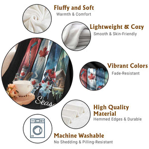 Christmas Canada Ice Hockey Lover Throw Blanket Tis The Season TS12 Print Your Wear