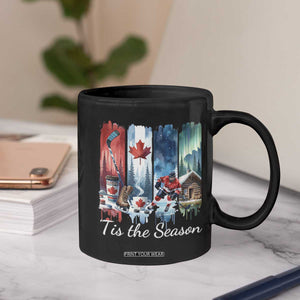 Christmas Canada Ice Hockey Lover Coffee Mug Tis The Season TS12 Print Your Wear