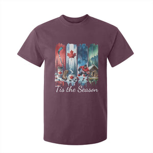 Christmas Canada Ice Hockey Lover T Shirt For Kid Tis The Season TS12 Maroon Print Your Wear