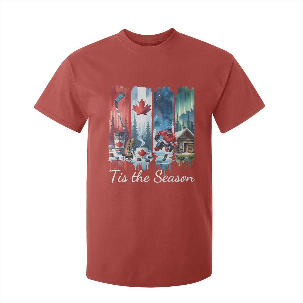 Christmas Canada Ice Hockey Lover T Shirt For Kid Tis The Season TS12 Red Print Your Wear