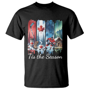 Christmas Canada Ice Hockey Lover T Shirt Tis The Season TS12 Black Print Your Wear