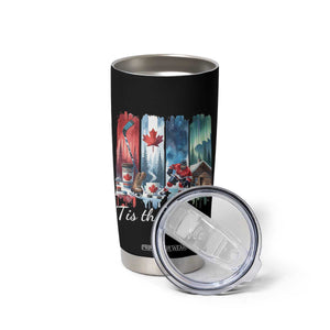 Christmas Canada Ice Hockey Lover Tumbler Cup Tis The Season TS12 Print Your Wear