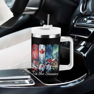 Christmas Canada Ice Hockey Lover Tumbler With Handle Tis The Season TS12 Print Your Wear