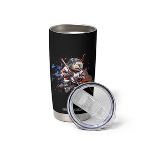 Funny Beaver Playing Ice Hockey Tumbler Cup Winter Sports Gift TS12 Print Your Wear