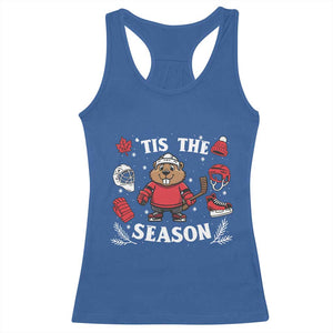 Canadian Ice Hockey Beaver Racerback Tank Top Tis The Season Holiday Gift TS12 Royal Blue Print Your Wear