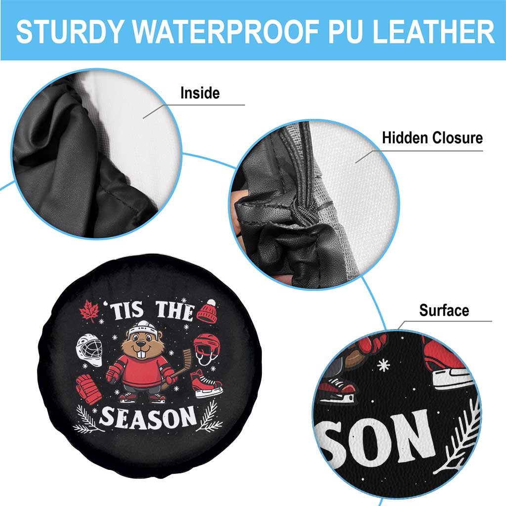 Canadian Ice Hockey Beaver Spare Tire Cover Tis The Season Holiday Gift TS12 Print Your Wear