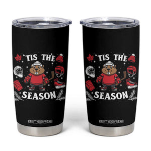 Canadian Ice Hockey Beaver Tumbler Cup Tis The Season Holiday Gift TS12 Black Print Your Wear