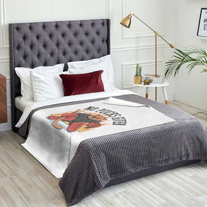 Funny Beaver Ice Hockey Goalie Gift Throw Blanket No Pucks Given TS12 Print Your Wear