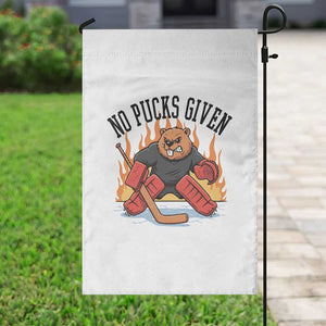 Funny Beaver Ice Hockey Goalie Gift Garden Flag No Pucks Given TS12 Print Your Wear