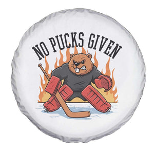 Funny Beaver Ice Hockey Goalie Gift Spare Tire Cover No Pucks Given TS12 Print Your Wear