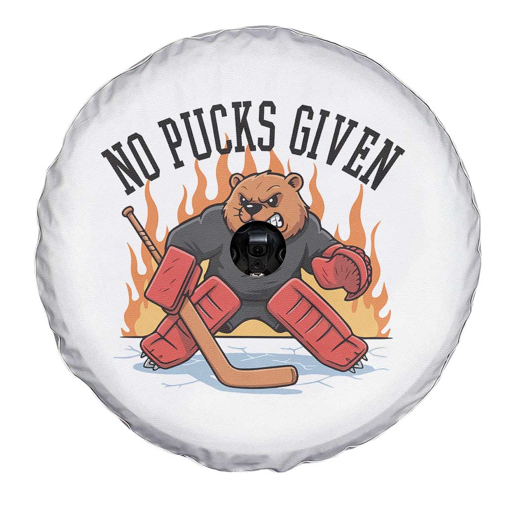 Funny Beaver Ice Hockey Goalie Gift Spare Tire Cover No Pucks Given TS12 Print Your Wear