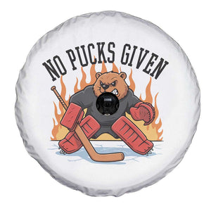 Funny Beaver Ice Hockey Goalie Gift Spare Tire Cover No Pucks Given TS12 Print Your Wear