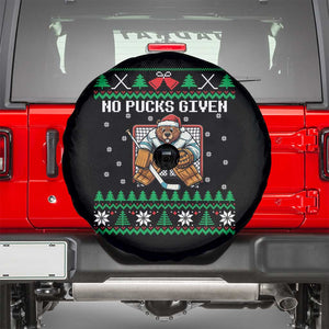 Ugly Christmas Sweater Beaver Ice Hockey Goalie Spare Tire Cover No Pucks Given TS12 Black Print Your Wear