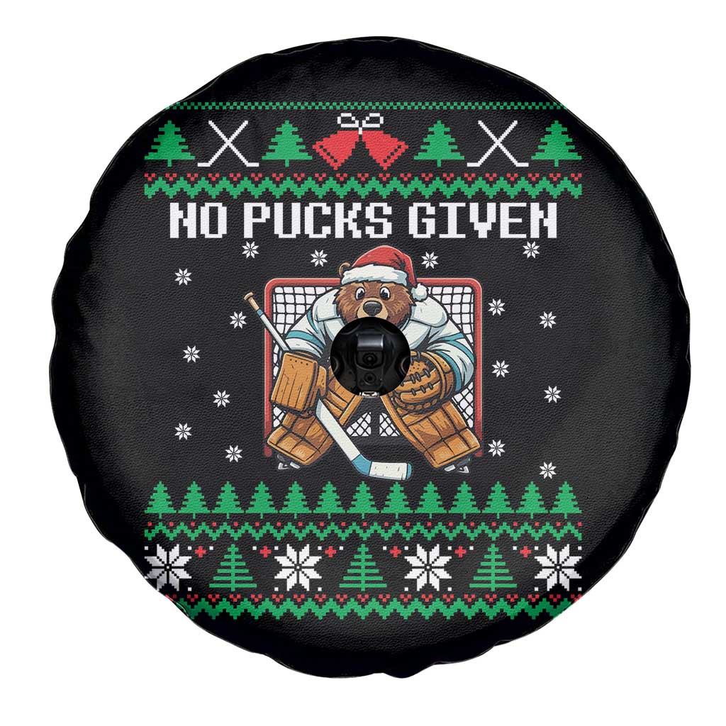 Ugly Christmas Sweater Beaver Ice Hockey Goalie Spare Tire Cover No Pucks Given TS12 Print Your Wear
