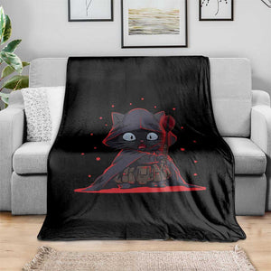 Funny Cat Vader Kitten Playing Darts Throw Blanket Space Scifi Dartist Gift TS12 Print Your Wear