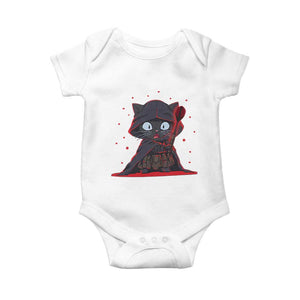 Funny Cat Vader Kitten Playing Darts Baby Onesie Space Scifi Dartist Gift TS12 White Print Your Wear