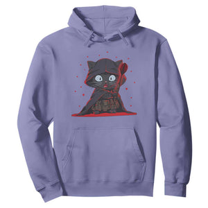 Funny Cat Vader Kitten Playing Darts Hoodie Space Scifi Dartist Gift TS12 Violet Print Your Wear