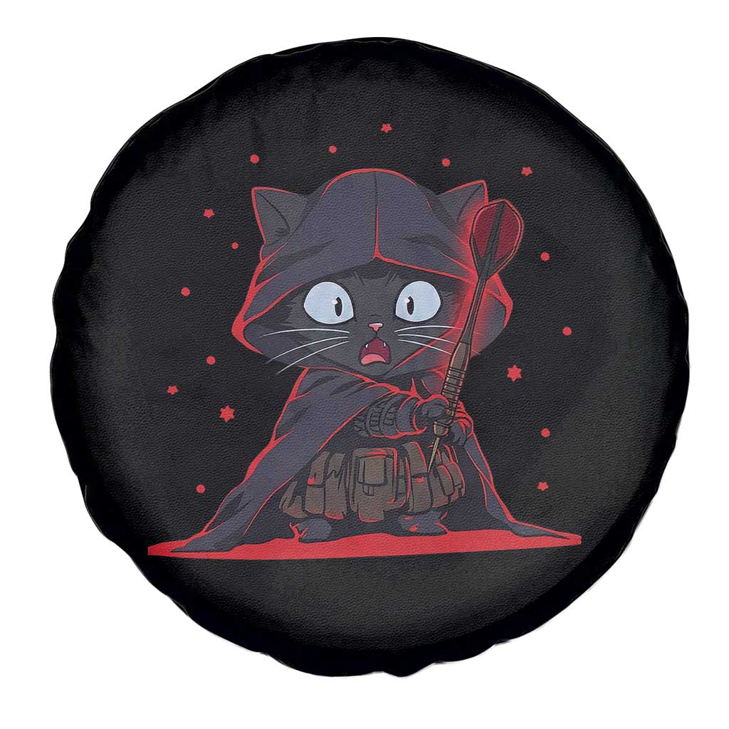 Funny Cat Vader Kitten Playing Darts Spare Tire Cover Space Scifi Dartist Gift TS12 Print Your Wear