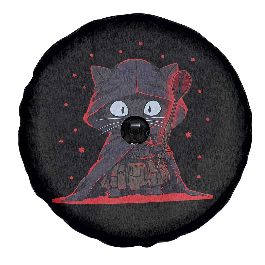 Funny Cat Vader Kitten Playing Darts Spare Tire Cover Space Scifi Dartist Gift TS12 Print Your Wear