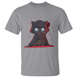 Funny Cat Vader Kitten Playing Darts T Shirt Space Scifi Dartist Gift TS12 Sport Gray Print Your Wear