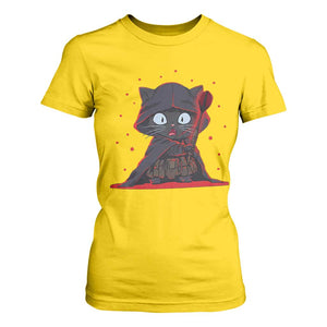 Funny Cat Vader Kitten Playing Darts T Shirt For Women Space Scifi Dartist Gift TS12 Daisy Print Your Wear