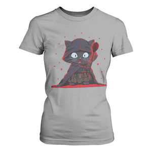Funny Cat Vader Kitten Playing Darts T Shirt For Women Space Scifi Dartist Gift TS12 Sport Gray Print Your Wear