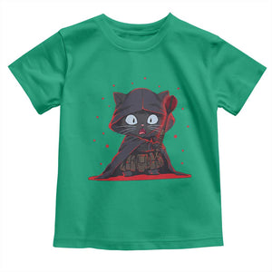 Funny Cat Vader Kitten Playing Darts Toddler T Shirt Space Scifi Dartist Gift TS12 Irish Green Print Your Wear