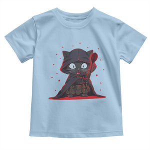 Funny Cat Vader Kitten Playing Darts Toddler T Shirt Space Scifi Dartist Gift TS12 Light Blue Print Your Wear