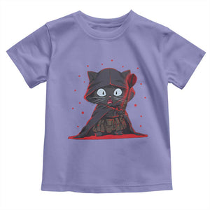 Funny Cat Vader Kitten Playing Darts Toddler T Shirt Space Scifi Dartist Gift TS12 Violet Print Your Wear