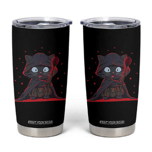Funny Cat Vader Kitten Playing Darts Tumbler Cup Space Scifi Dartist Gift TS12 Black Print Your Wear