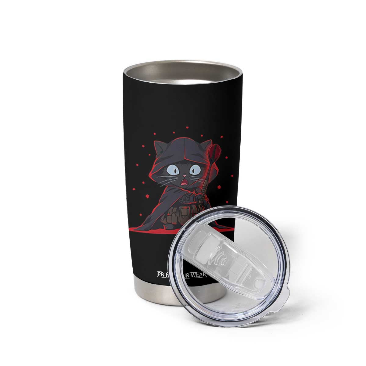 Funny Cat Vader Kitten Playing Darts Tumbler Cup Space Scifi Dartist Gift TS12 Print Your Wear