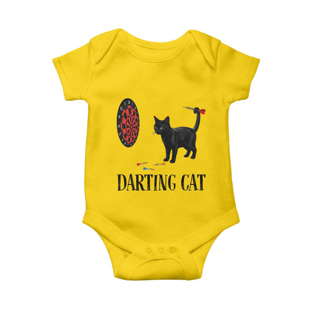 Funny Black Cat Darts Player Baby Onesie Darting Cat Dartist Gift TS12 Daisy Print Your Wear