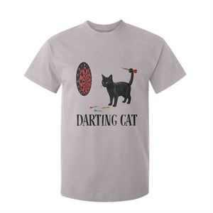 Funny Black Cat Darts Player T Shirt For Kid Darting Cat Dartist Gift TS12 Ice Gray Print Your Wear