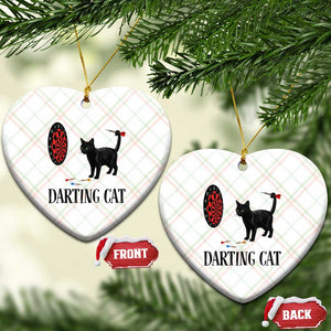 Funny Black Cat Darts Player Ceramic Ornament Darting Cat Dartist Gift TS12 Print Your Wear