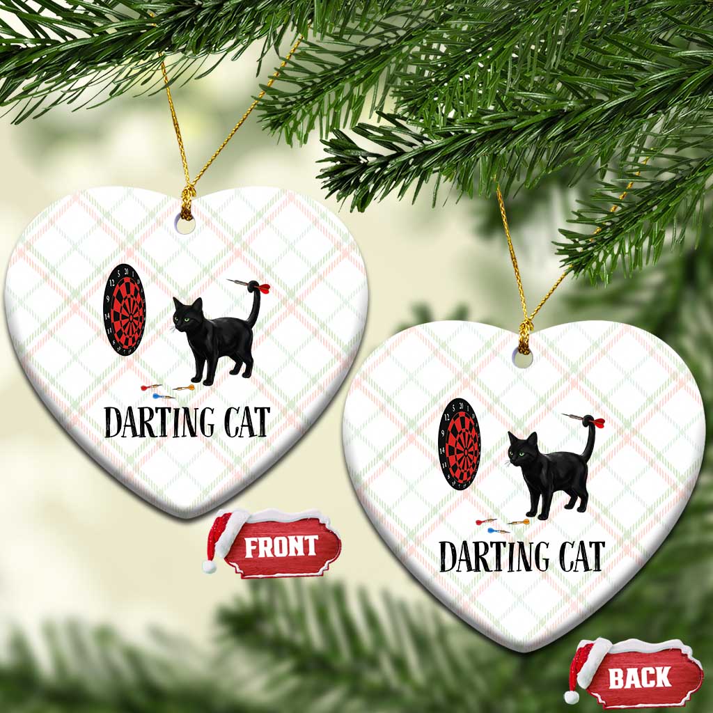Funny Black Cat Darts Player Ceramic Ornament Darting Cat Dartist Gift TS12 Print Your Wear