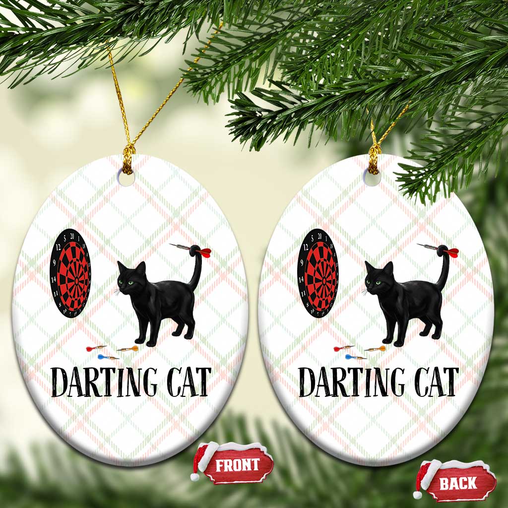 Funny Black Cat Darts Player Ceramic Ornament Darting Cat Dartist Gift TS12 Print Your Wear