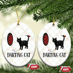 Funny Black Cat Darts Player Ceramic Ornament Darting Cat Dartist Gift TS12 Print Your Wear