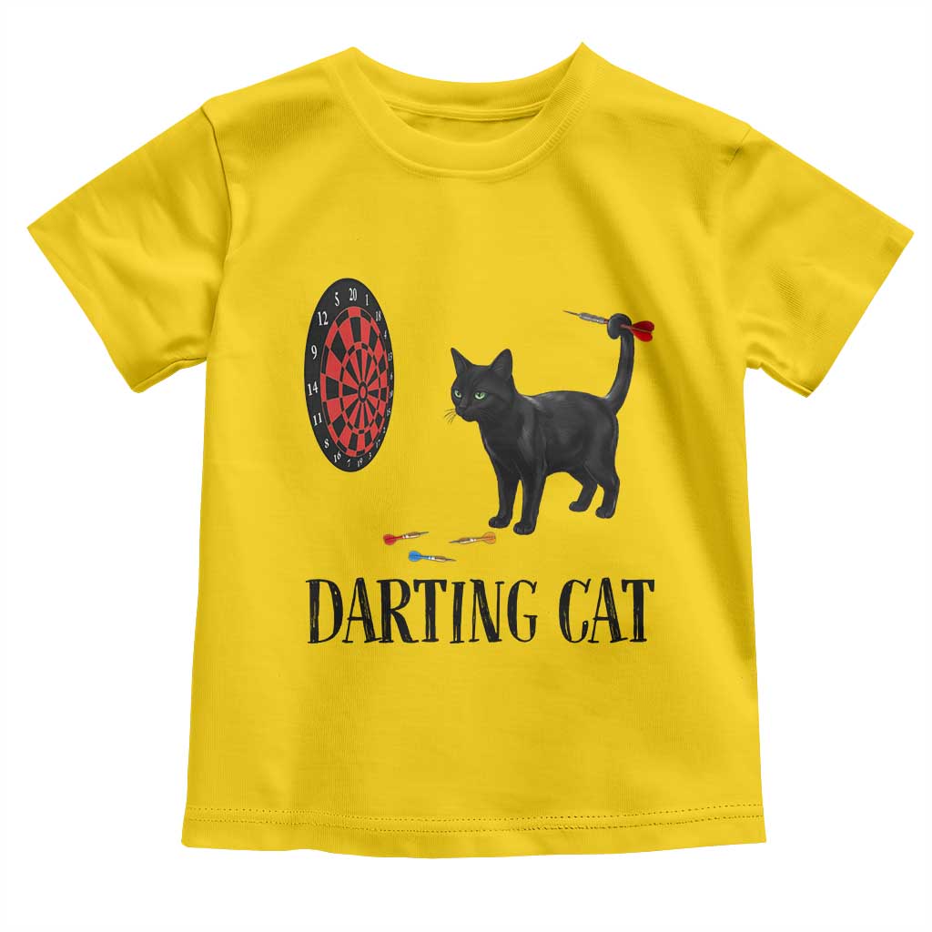 Funny Black Cat Darts Player Toddler T Shirt Darting Cat Dartist Gift TS12 Daisy Print Your Wear