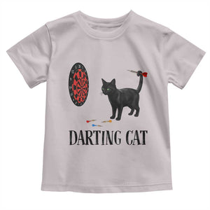 Funny Black Cat Darts Player Toddler T Shirt Darting Cat Dartist Gift TS12 Ice Gray Print Your Wear